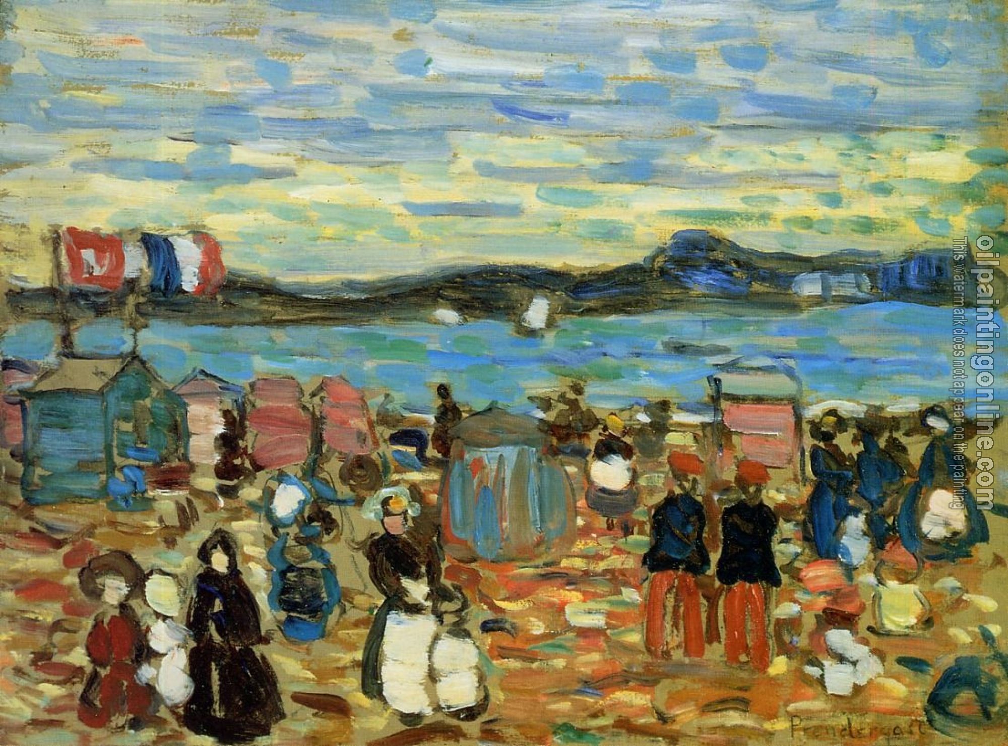 Prendergast, Maurice Brazil - Bathing Tents, St Malo